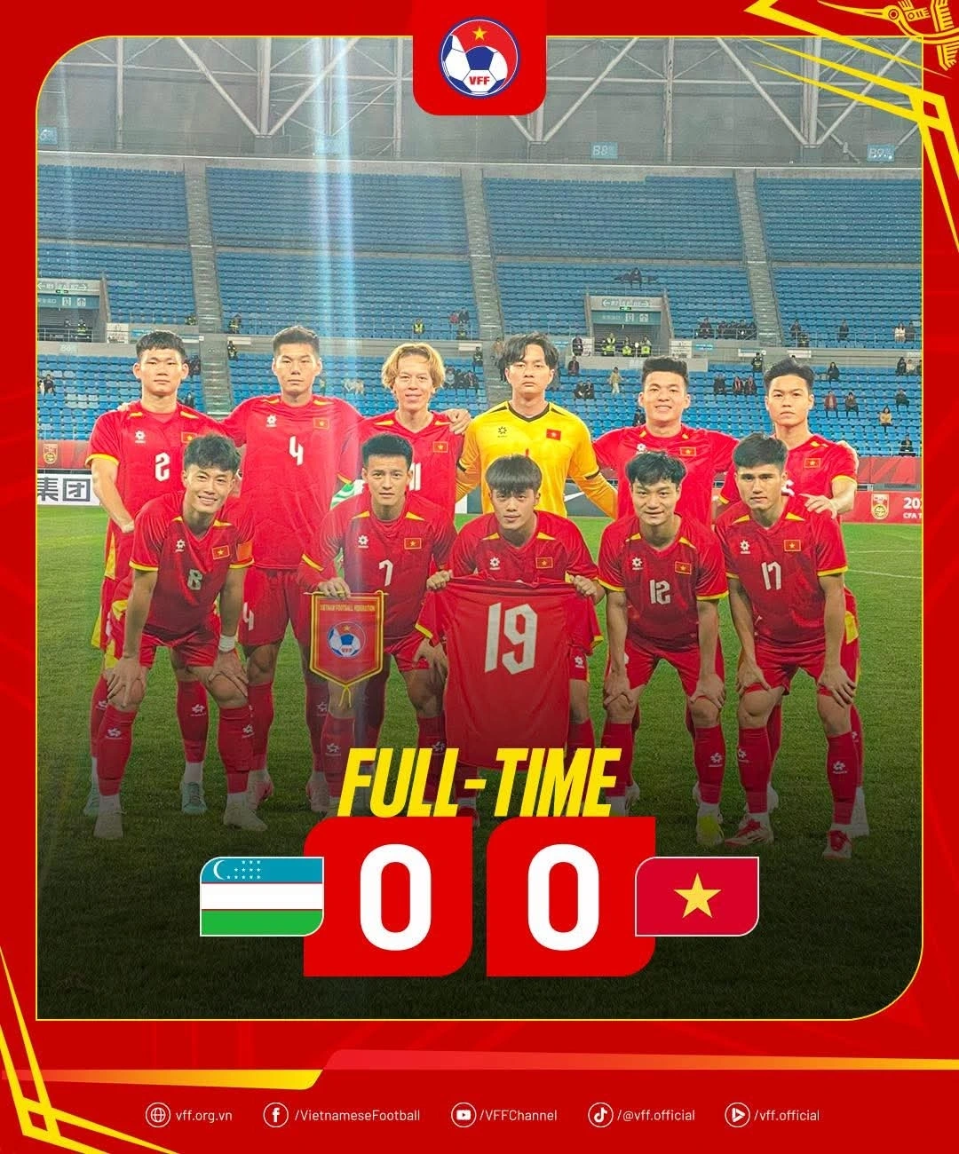 U22 Việt Nam có trận hoà trước U22 Uzbekistan.
