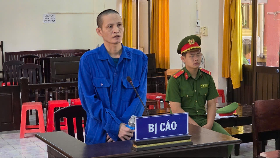 Bị cáo Lê Tấn Điều tại phiên toà.