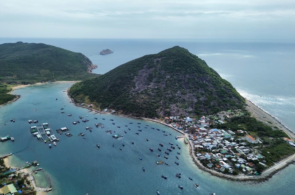 Khung cảnh Khu dân cư Bích Đầm, đảo Hòn Tre