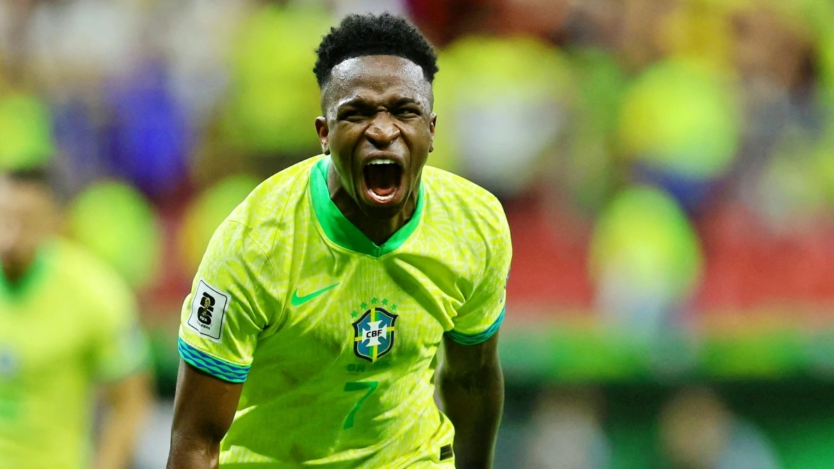Vinicius ấn định chiến thắng 2-1 cho Brazil (Ảnh: Reuters).