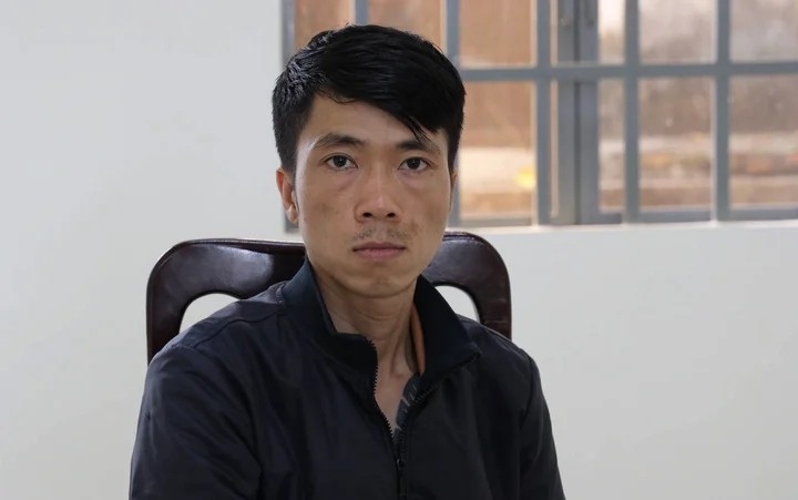 Lò Việt Chung tại cơ quan điều tra. (Ảnh: Tuyết Nhung)