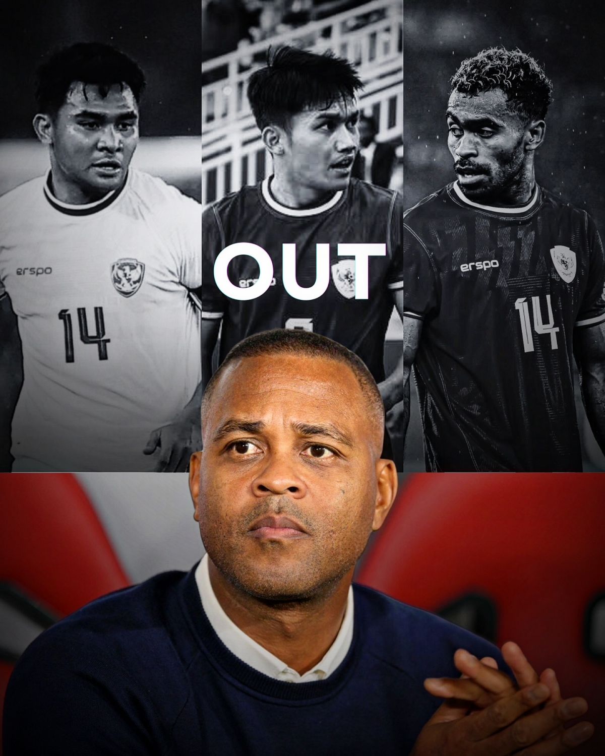 HLV Patrick Kluivert thẳng tay loại 3 "trò cưng" của HLV Shin Tae Yong. (Ảnh: Seasia goal)