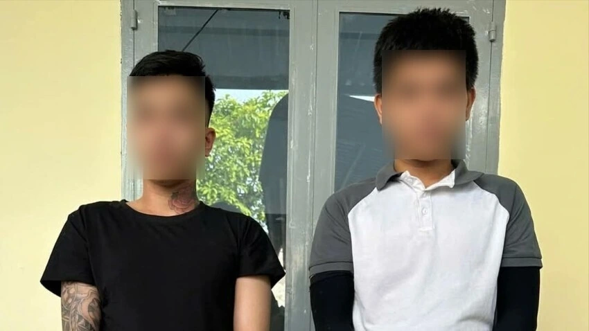 Các đối tượng tại cơ quan công an (Ảnh: Công an cung cấp)