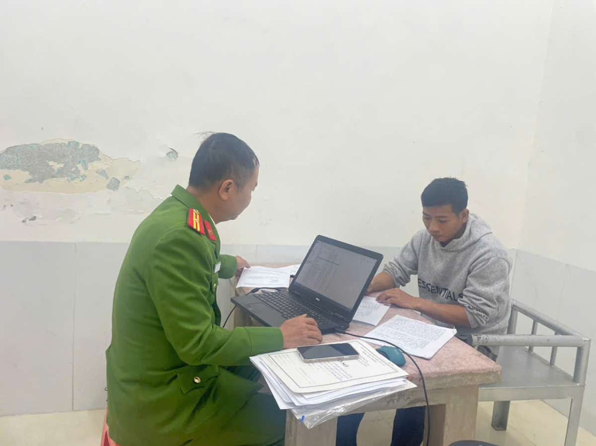 Đối tượng Trương Xuân Thảo tại cơ quan điều tra