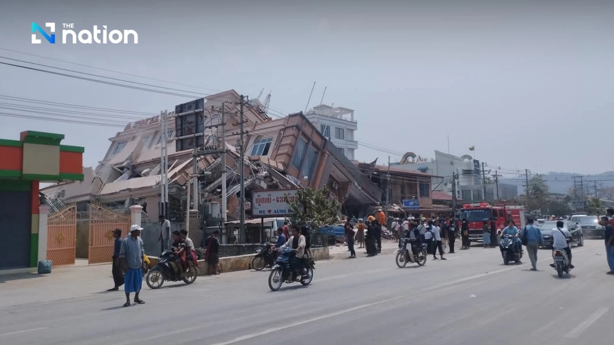 Động đất tại Myanmar. (Ảnh: The Nation)