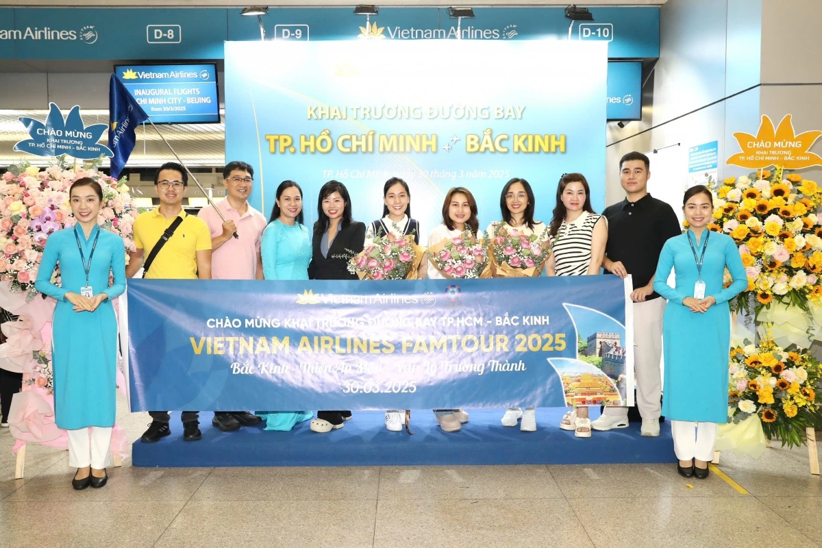 Đường bay TP. Hồ Chí Minh - Bắc Kinh được khai thác với tần suất 5 chuyến mỗi tuần.