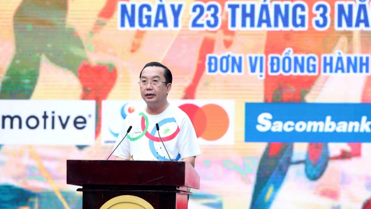 Giám đốc Sở Văn hóa và Thể thao TP.HCM Trần Thế Thuận phát biểu.