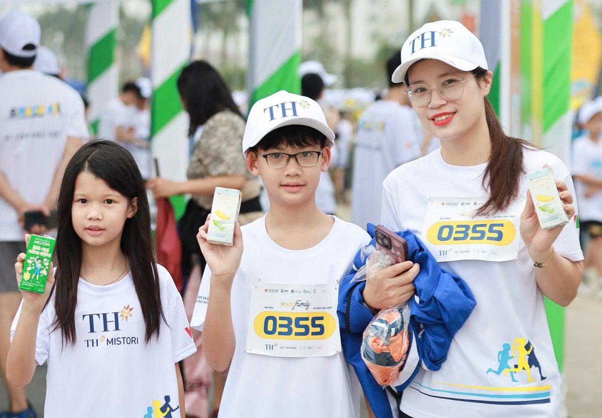 Cùng Thức uống Sữa lúa mạch có thạch TH true CHOCOMALT MISTORI tiếp sức cho các vận động viên Ảnh: BTC