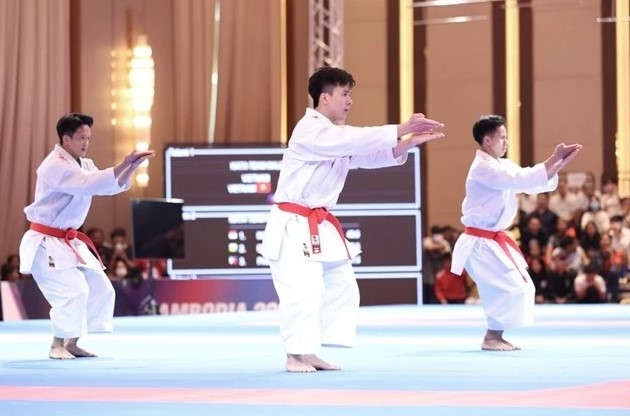 The Vietnamese men's kata team performance won them a gold medal in the 32nd SEA Games in 2023. They will work to defend their title at the 33rd Games in Thailand later this year.