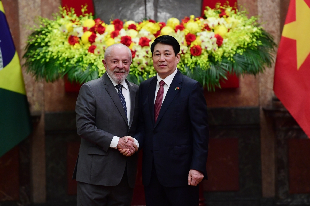 Chủ tịch nước Lương Cường và Tổng thống Brasil Lula da Silva