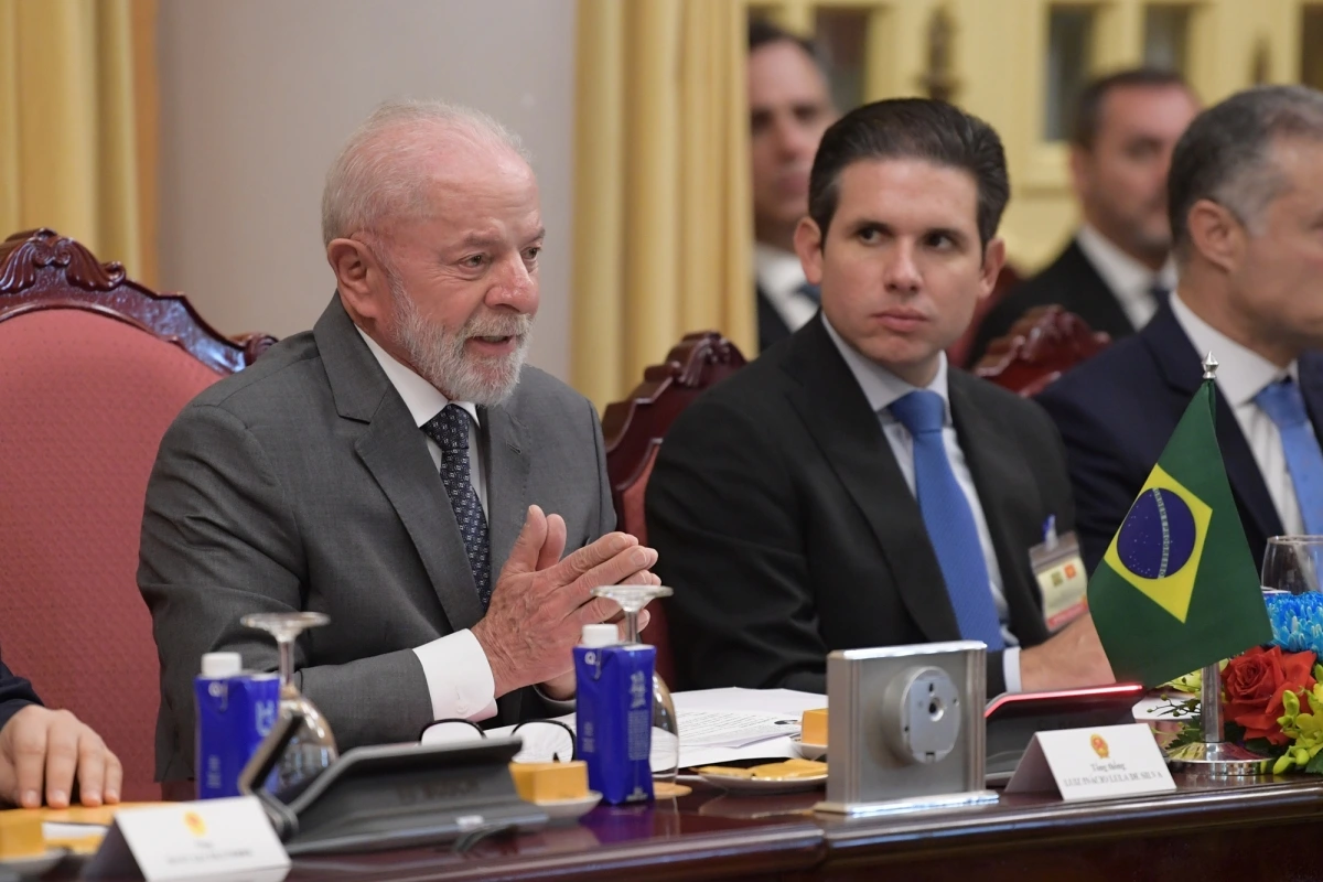 Tổng thống Brazil Lula da Silva phát biểu tại hội đàm