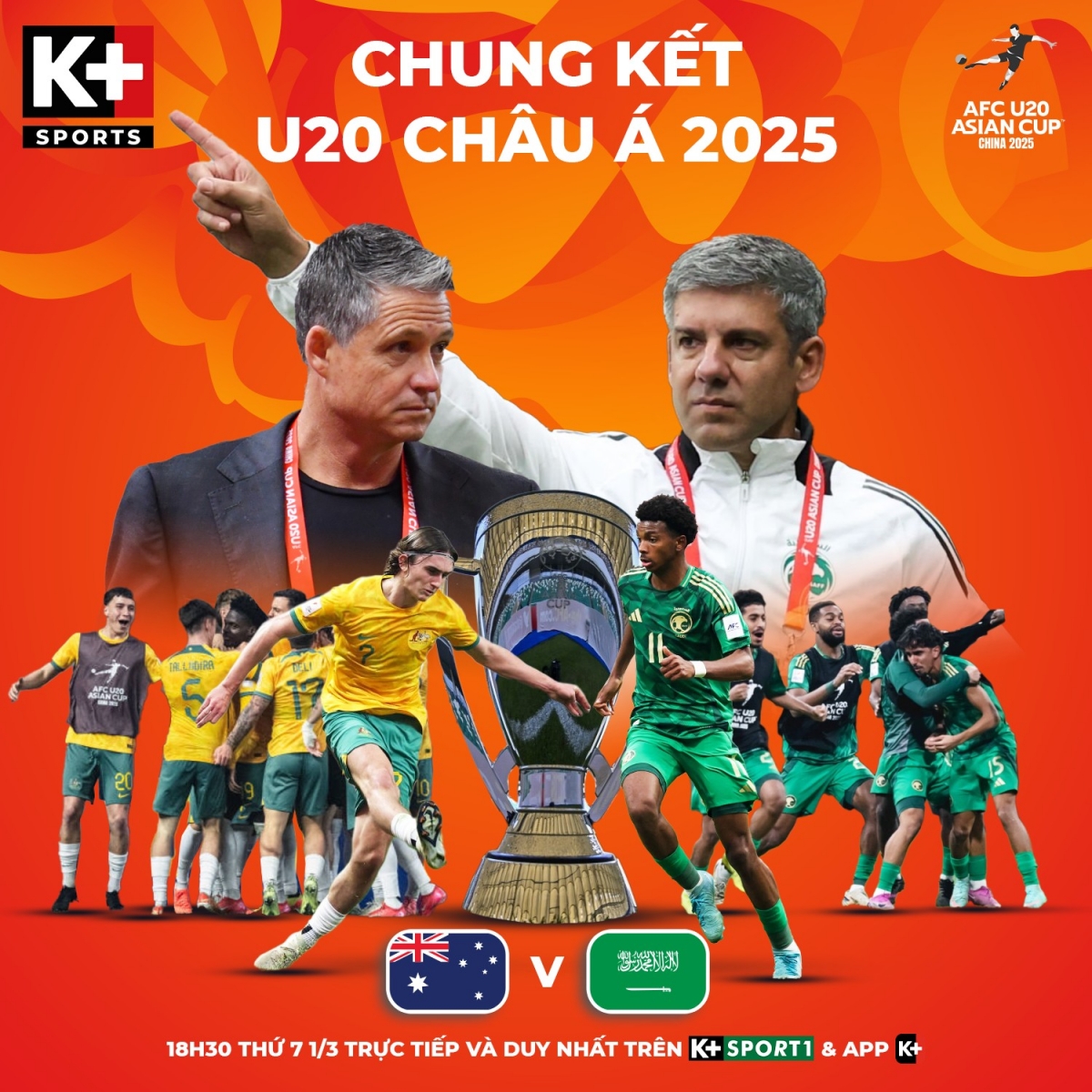 Trận chung kết U20 châu Á 2025 diễn ra vào lúc 18h30 ngày 1/3.