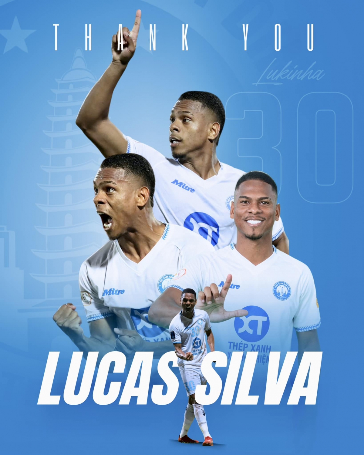 CLB Nam Định ra thông báo chia tay ngoại binh Lucas Silva. 