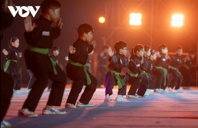 Children also put on impressive martial art performances at the event.