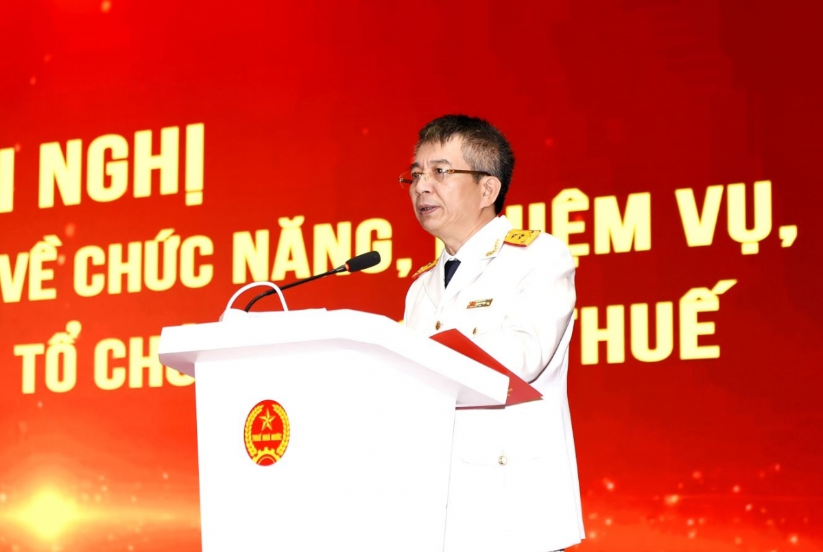Cục trưởng Cục Thuế Mai Xuân Thành phát biểu tại Hội nghị