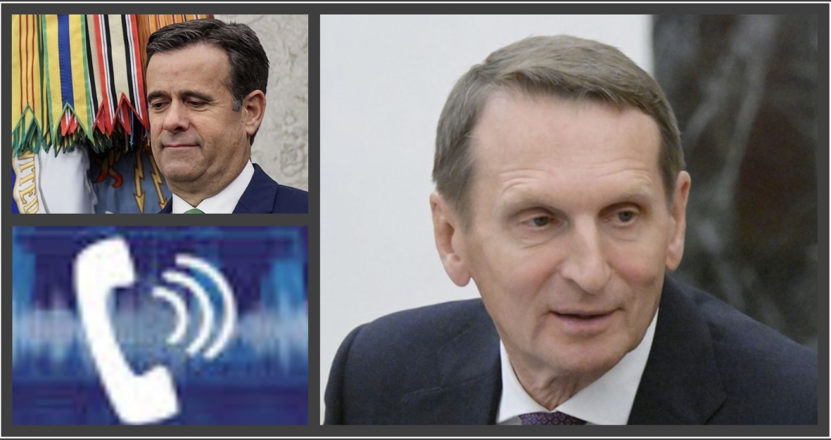 Ngày 11/3/2025, Giám đốc Cơ quan Tình báo Đối ngoại Liên bang Nga (SVR) Sergey Naryshkin (bên phải) và Giám đốc Cục Tình báo Trung ương Mỹ (CIA) John Ratcliffe đã có cuộc điện đàm. (Ảnh: Sputnik, Reuters/TTXVN)