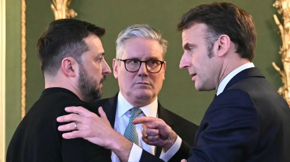 Tổng thống Ukraine Volodymyr Zelensky, Thủ tướng Anh Keir Starmer và Tổng thống Pháp Emmanuel Macron. Ảnh: PA