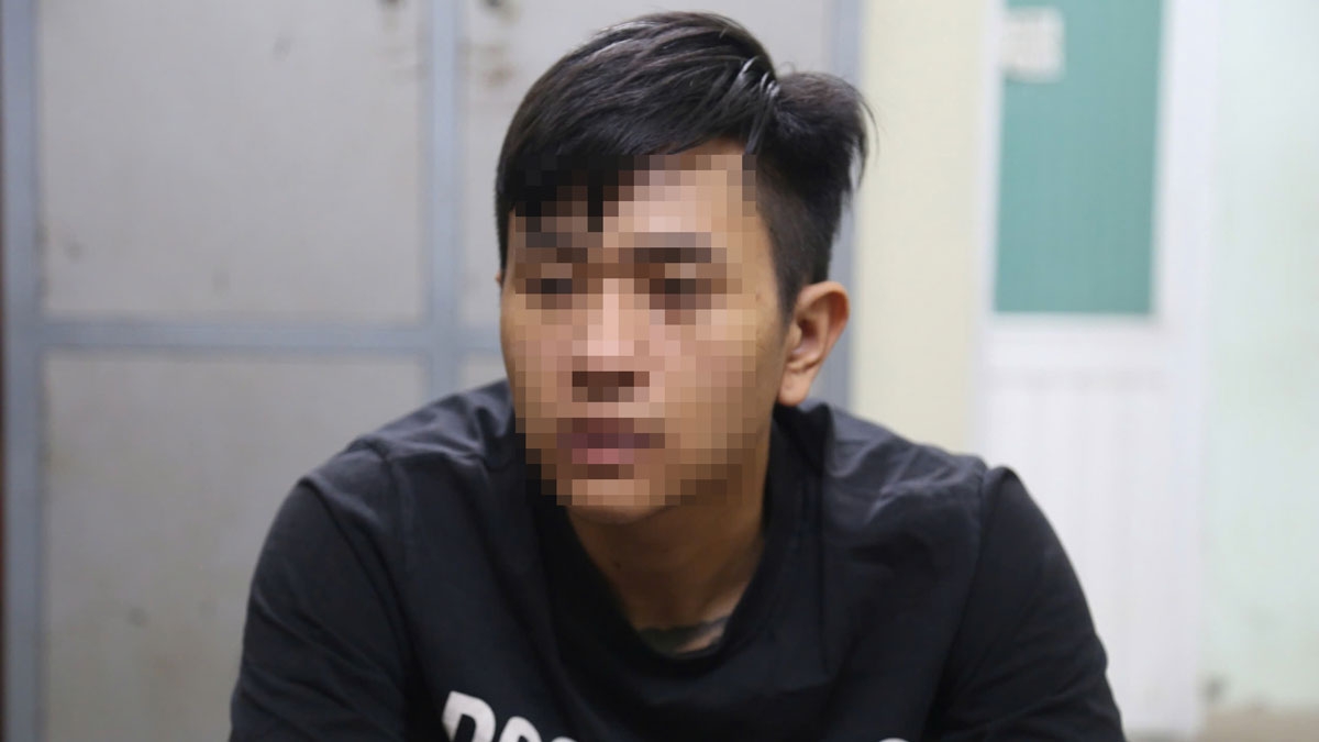 Dương Hữu Cường đang bị công an tạm giữ (ảnh: CA)