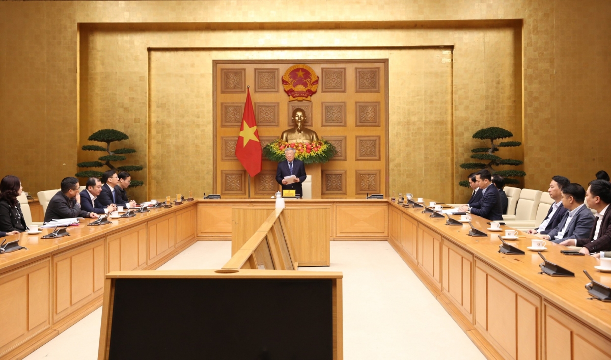 Quang cảnh lễ trao Quyết định bổ nhiệm cho ông Phạm Mạnh Cường (Ảnh: VGP/Nguyễn Hoàng)