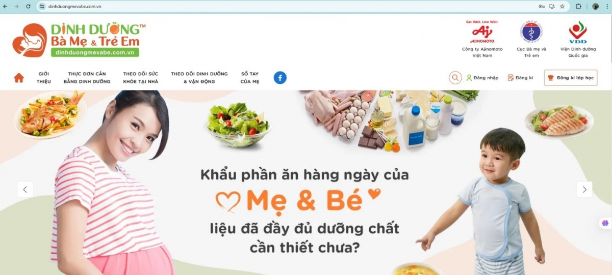 Phần mềm được đăng tải và sử dụng miễn phí tại địa chỉ website www.dinhduongmevabe.com.vn