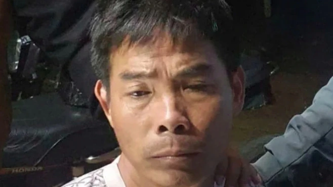 Tài xế Đinh Văn Khởi vào thời điểm bị bắt.