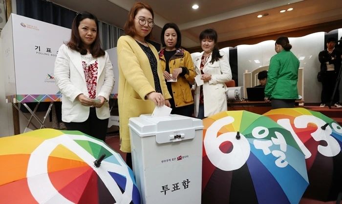 Số cử tri nước ngoài tại Hàn Quốc gia tăng nhanh chóng. Ảnh: Yonhap News