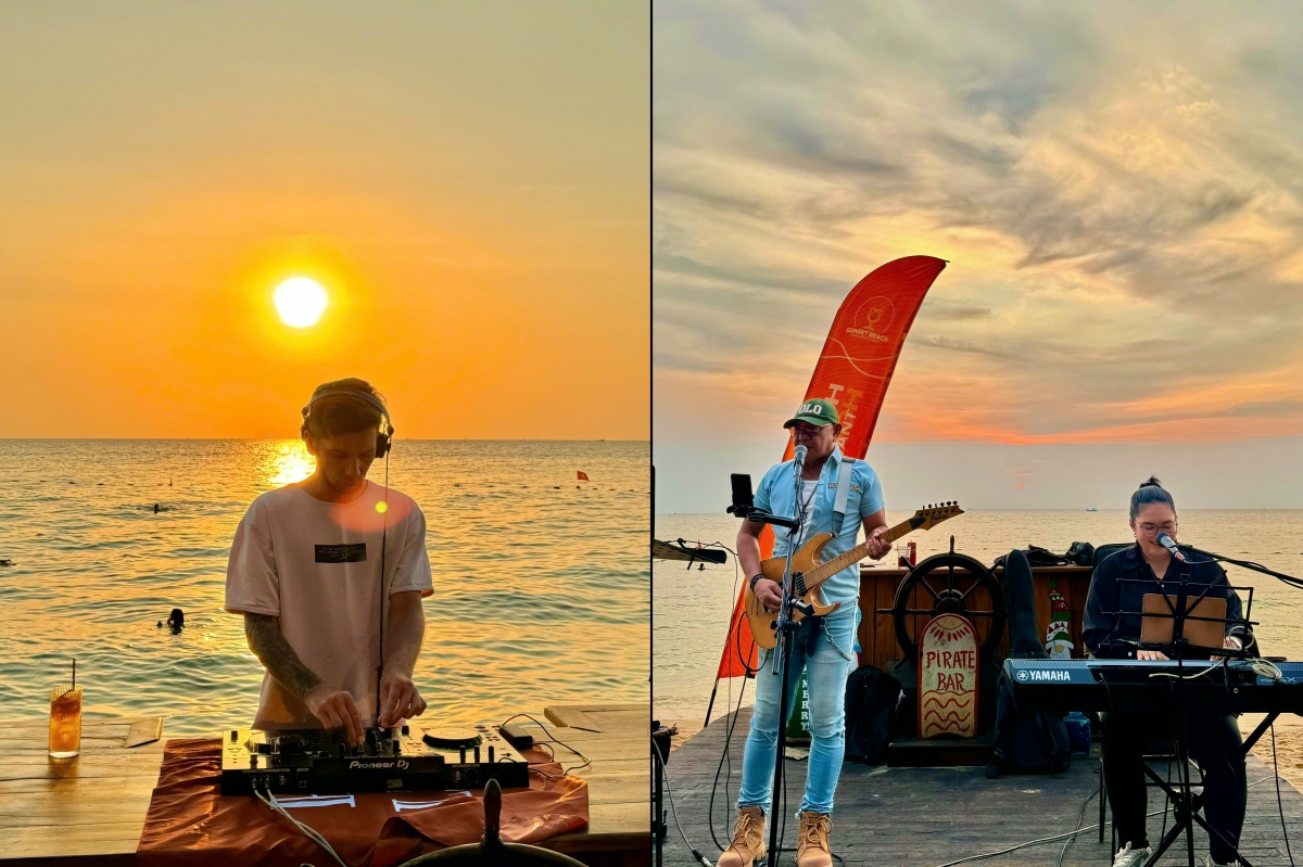 Sunset Beach Bar chào đón sự góp mặt của các DJ hàng đầu tới từ Moscow và ban nhạc cùng nghệ sĩ từ Philippines