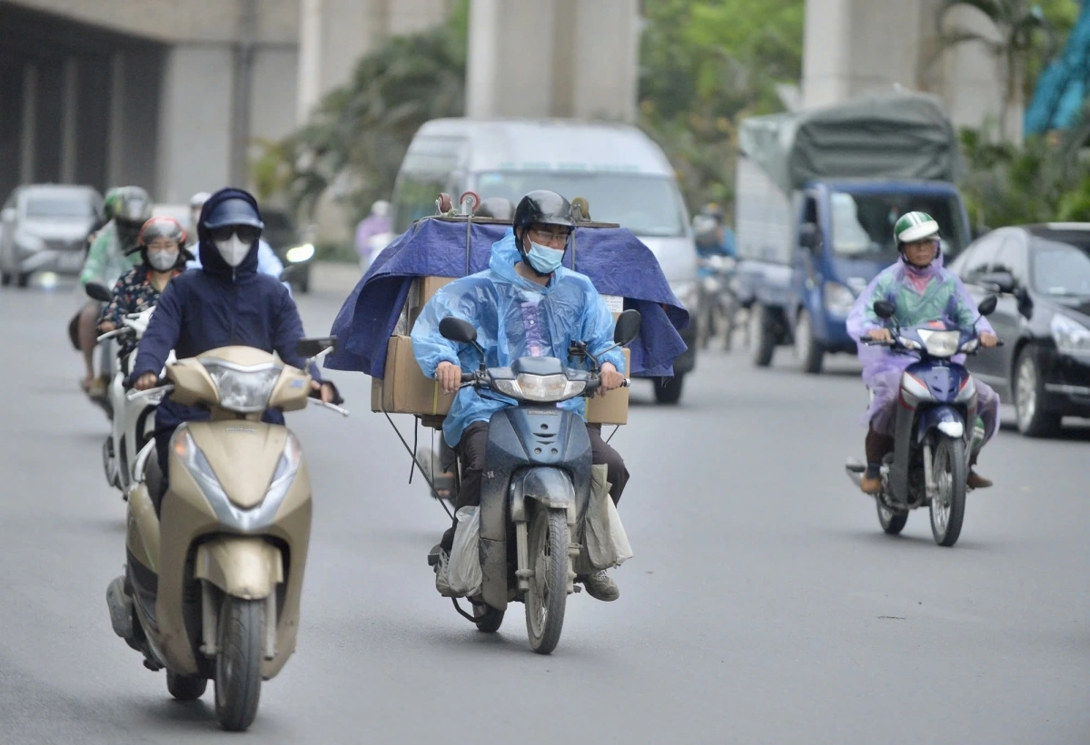 Hà Nội trời rét, đêm và sáng có mưa phùn
