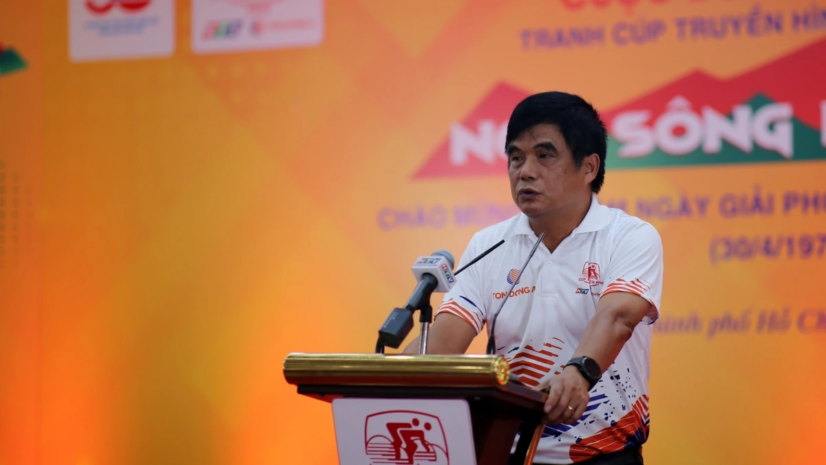 Tổng Giám đốc HTV Cao Anh Minh phát biểu.