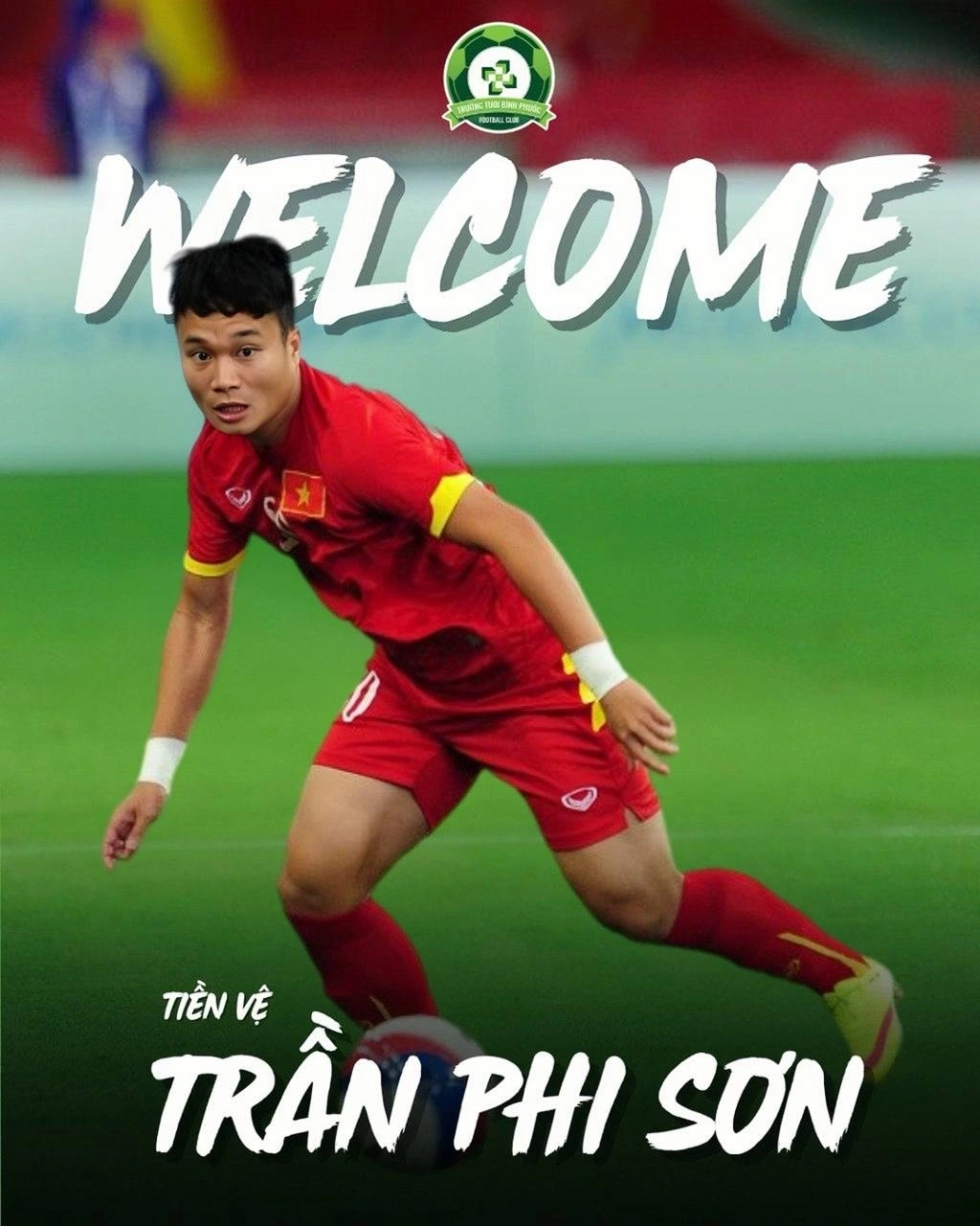 Trần Phi Sơn gia nhập CLB Bình Phước. (Ảnh: CLB Bình Phước)