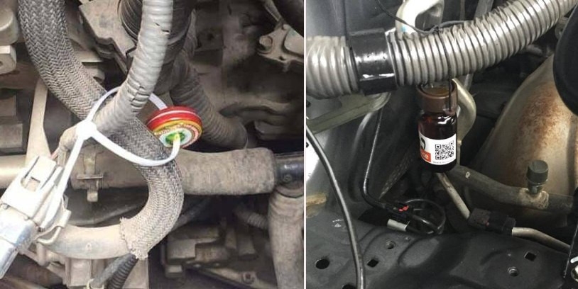 Các loại tinh dầu, băng phiến, thậm chí dầu cao được nhiều tài xế treo vào khoang máy để đuổi chuột. Ảnh minh hoạ