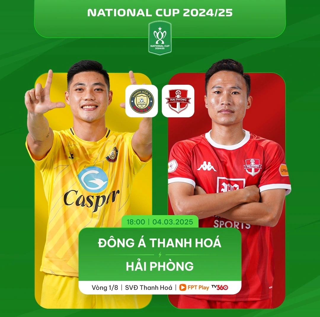 Trận đấu giữa Thanh Hóa với Hải Phòng diễn ra vào lúc 18h ngày 4/3.