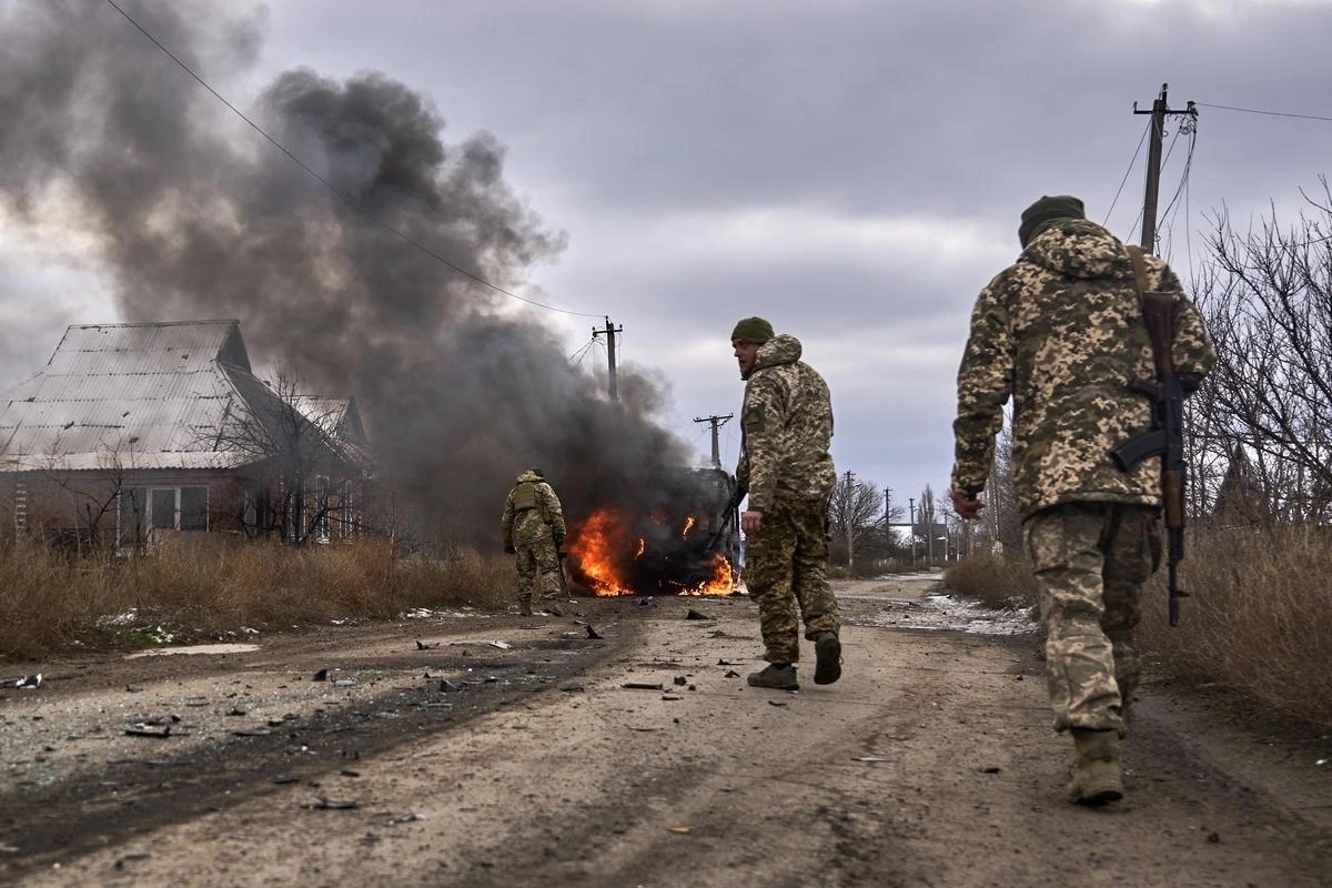 Quân nhân Ukraine trên chiến trường. Ảnh: Getty