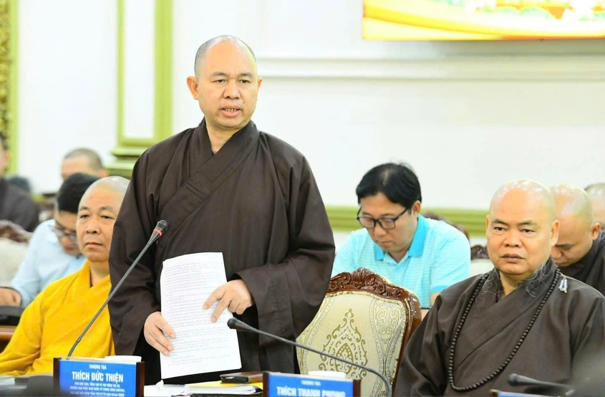 Thượng tọa Thích Đức Thiện - Phó Chủ tịch kiêm Tổng Thư ký Hội đồng Trị sự, Phó Chủ tịch kiêm Tổng Thư ký Ủy ban Tổ chức Đại lễ Vesak Liên Hiệp Quốc 2025