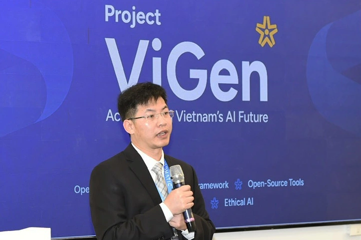 Ông Trần Việt Hùng, nhà sáng lập &amp; CEO Tổ chức AI for Vietnam. Ảnh: NIC