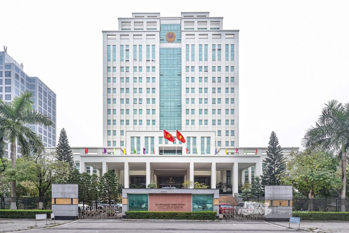 Trụ sở Bộ Nông nghiệp và Môi trường tại số 10 Tôn Thất Thuyết, phường Mỹ Đình 2, quận Nam Từ Liêm, Hà Nội.