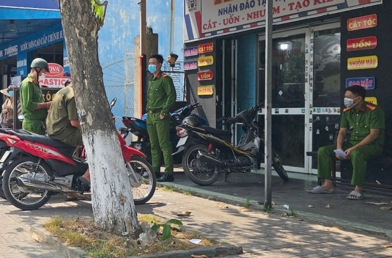 Khu vực hiện trường được phong tỏa để phục vụ công tác điều tra.