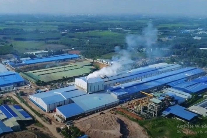 Một góc cụm công nghiệp vật liệu xây dựng Tân An tại huyện Vĩnh Cửu. Ảnh: GG