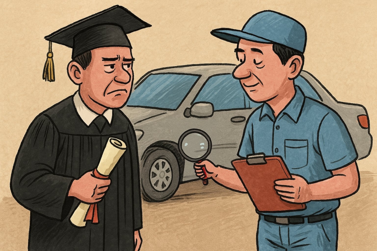 Đăng kiểm viên – kỹ sư ô tô chỉ để… nhìn và đọc số liệu? (Ảnh minh họa: ChatGPT)