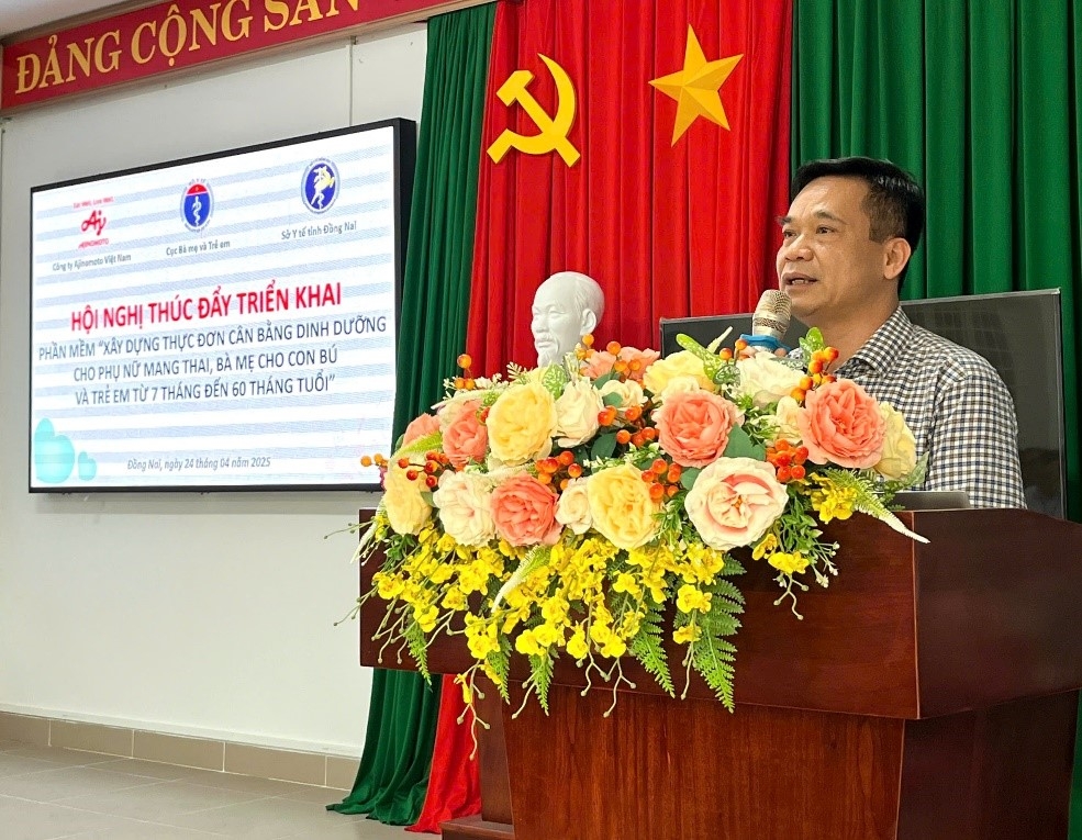 Ông Trần Đăng Khoa - Phó Cục trưởng Cục Bà mẹ và Trẻ em, Bộ Y tế phát biểu tại Hội nghị