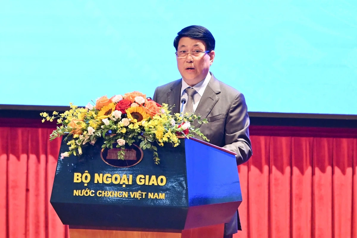 Chủ tịch nước Lương Cường phát biểu chỉ đạo Hội thảo khoa học quốc tế
