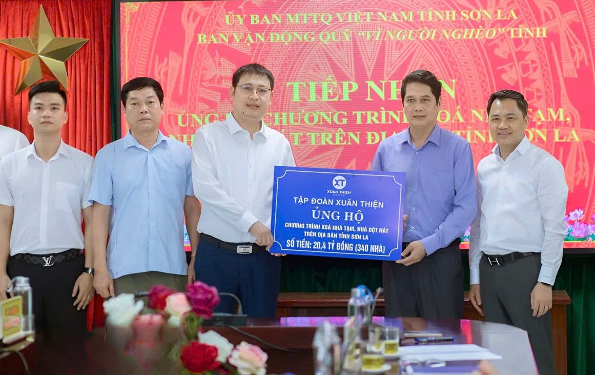 Tập đoàn Xuân Thiện là một trong những đơn vị hỗ trợ lớn nhất cho Tỉnh Sơn La trong kế hoạch xoá nhà tạm, nhà dột nát năm 2025.