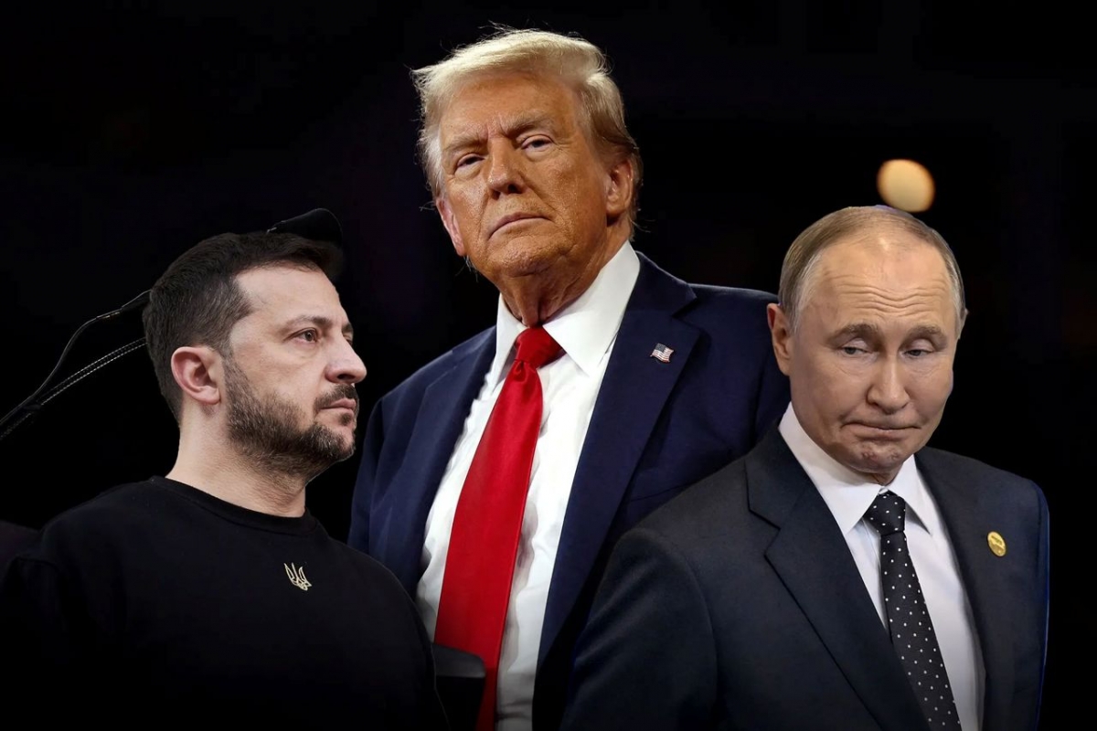 Ông Zelensky, ông Trump và ông Putin. Ảnh: Moldova 1