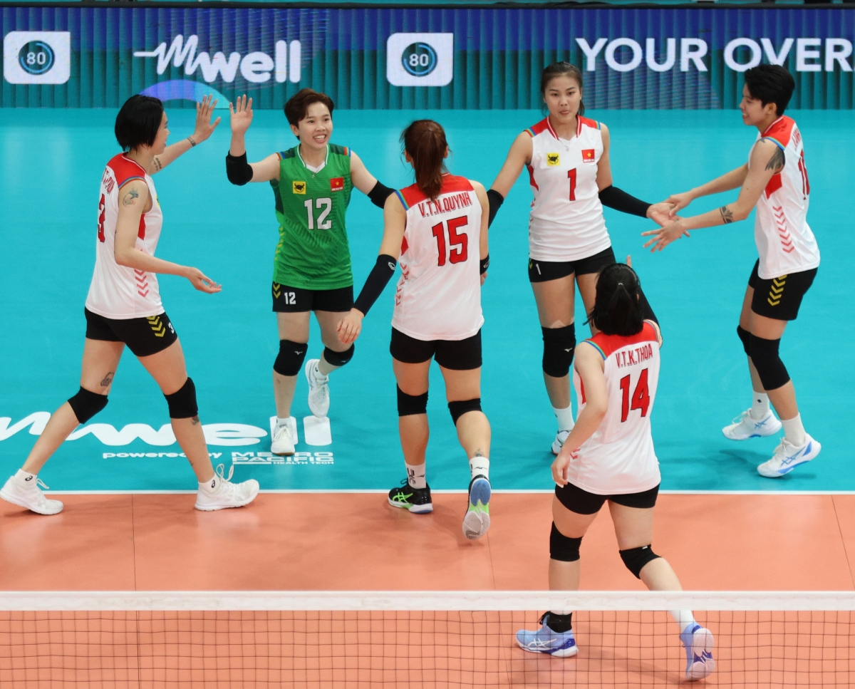Binh Dien Long An of Vietnam become the first team to defeat defending champions Zhetysu of Kazakhstan in a set in the entire competition. (Photo: BDLA)
