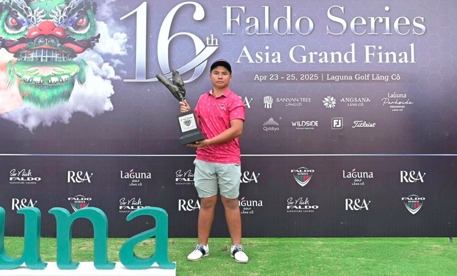 Golfer Tuan Anh wins 16th Faldo Series Asia Grand Final. (Photo: sggp.org.vn)