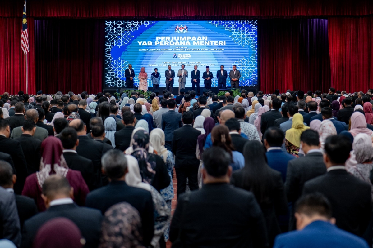 Thủ tướng Anwar Ibrahim phát biểu tại sự kiện sáng 7/4/2025 tại Putrajaya, Malaysia. Ảnh: Facebook Thủ tướng Anwar Ibrahim