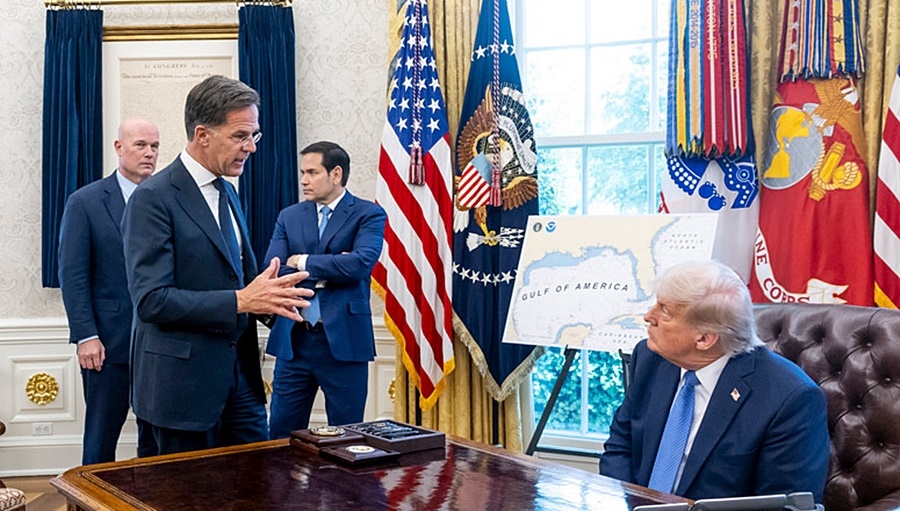 Tổng thư ký NATO Rutte gặp Tổng thống Mỹ Trump tại Washington. Ảnh: NATO.