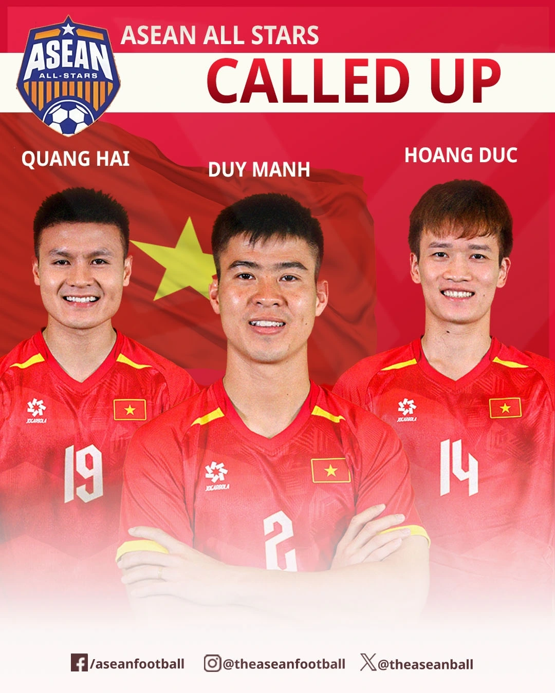 Three Vietnamese footballers are among ASEAN All-Stars Team line-up. (Photo courtesy of AFF)