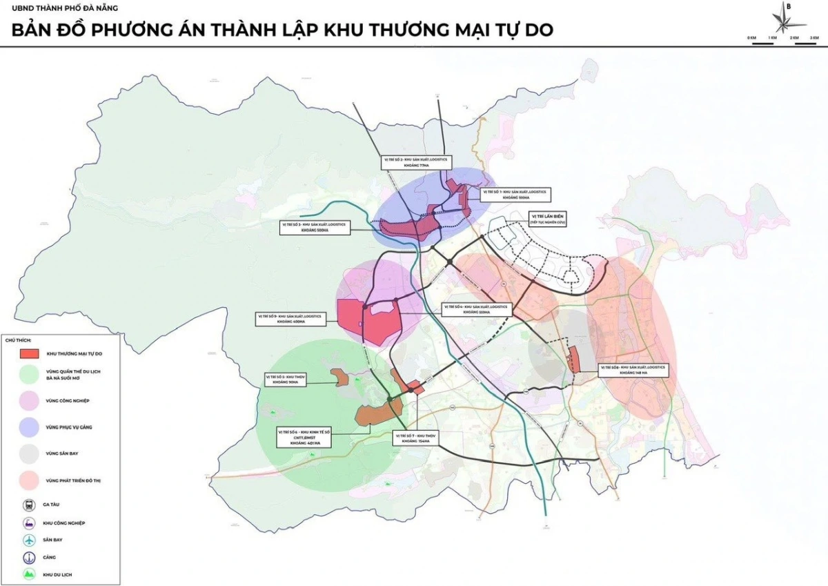 Bản đồ phương án xây dựng Trung tâm Thương mại tự do