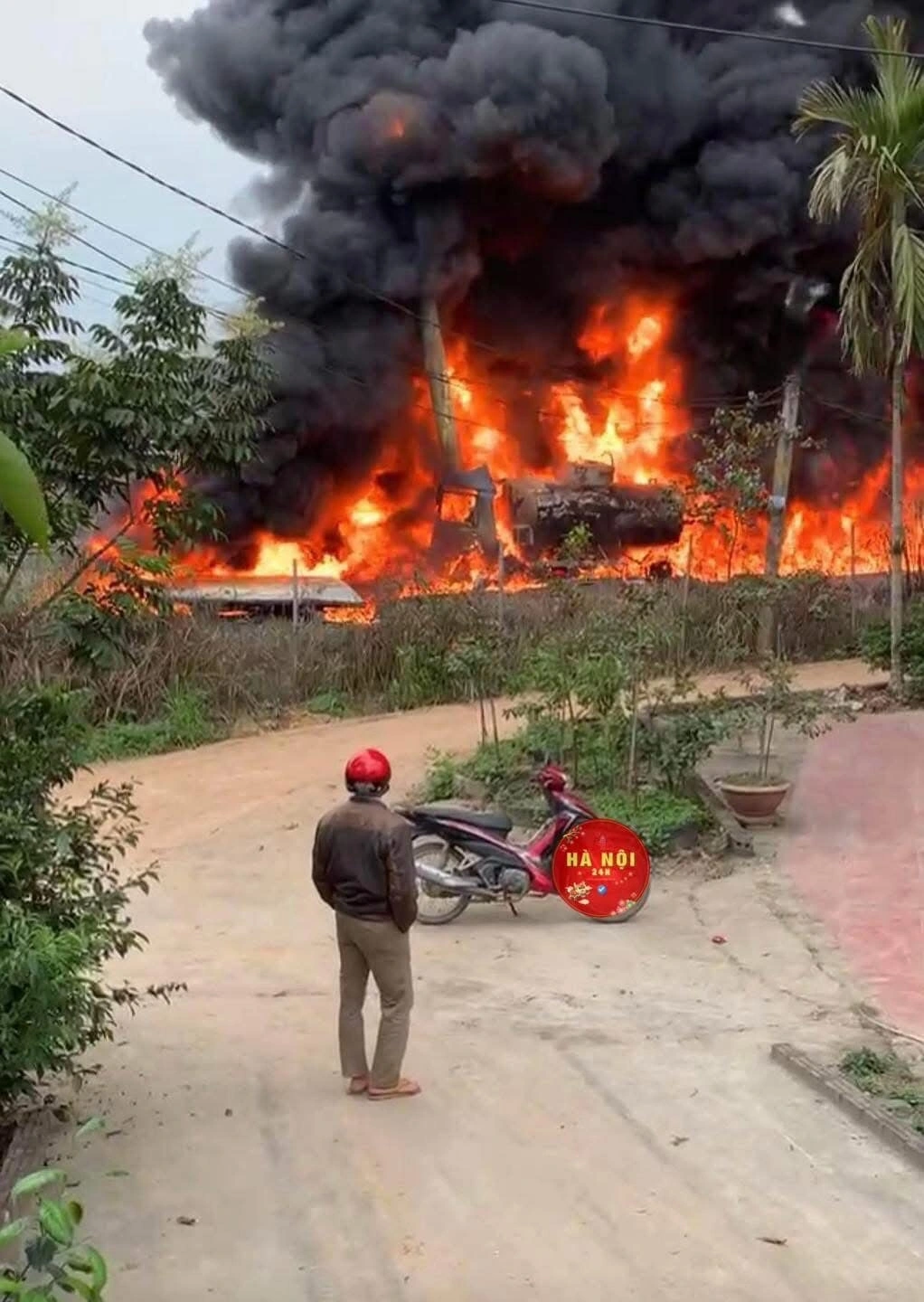 Hiện trường vụ cháy. Ảnh người dân cung cấp.